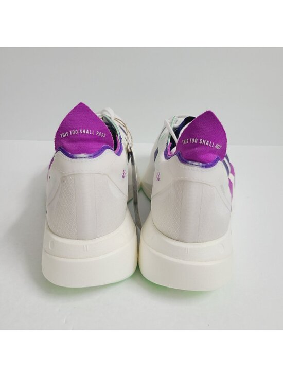 NEW Adidas Adizero Pro 4 Running Shoes JR1656 Size 12 Core White Purple Lime main image 2